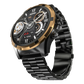 RONIN R-014 Luxe Smart Watch with AMOLED display, stainless-steel design, Bluetooth calling and dual strap options in Pakistan.