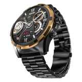 RONIN R-014 Luxe Smart Watch with AMOLED display, stainless-steel design, Bluetooth calling and dual strap options in Pakistan.