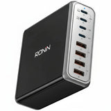 Ronin R-6040 Multiverse 140W 8-in-1 GaN Multi-Port Charger with USB-C and USB-A Fast Charging Ports