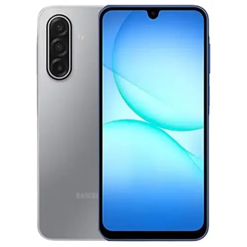 Samsung Galaxy A17 grey 8GB RAM 256GB storage PTA approved mobile in Pakistan front and back view