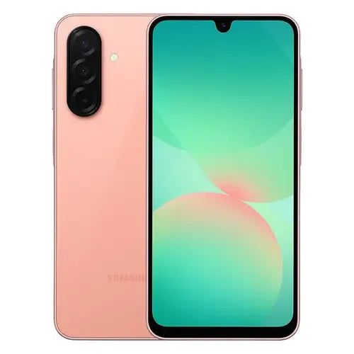 Samsung Galaxy A26 5G peach pink 8GB RAM 256GB storage Samsung mobile in Pakistan front and back view