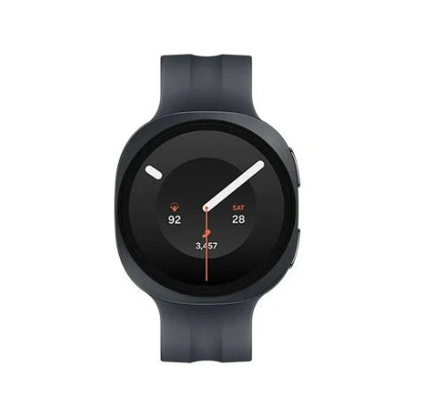 Samsung Galaxy Watch9 44mm smartwatch in black with a round AMOLED display, black strap, and modern premium design.