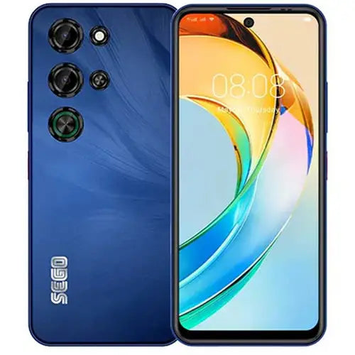 SEGO EPICx smartphone in Stellar Blue with large display and modern rear camera design