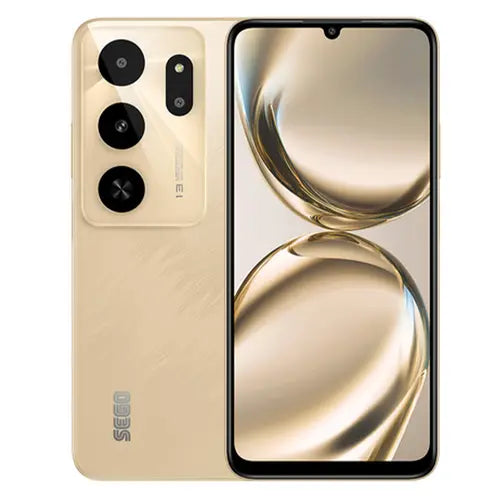 SEGO Note 70 4GB 128GB smartphone in Sunset Gold with large display and premium finish