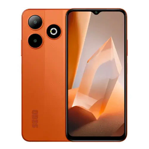 SEGO Smart 10 Cosmic Orange smartphone with 4GB RAM and 64GB storage with 6.6 inch HD+ display