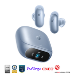 Pearl Blue soundcore Liberty 5 Pro wireless earbuds with charging case