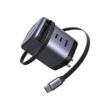 UGREEN 100W 3C1A GaN charger with retractable USB-C cable