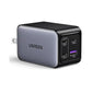 UGREEN 75072 65W GaN Charger with 3 USB-C ports, 1 USB-A port, compact GaN fast charging design, and smart power distribution for laptops, phones, tablets, and accessories.