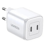 UGREEN Nexode 45W EU wall charger in white with dual USB-C ports and compact fast charging design