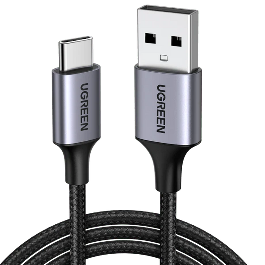 Ugreen 60128 USB A to C Quick Charging Cable Nylon Braided 2M | Best Price in Pakistan | dynsol.pk