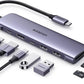 UGREEN USB-C Hub 7-in-1 Dock model 15214 with 4K HDMI and 100W PD charging front view multiport adapter.