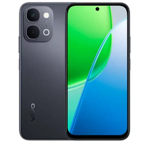 Vivo Y31d 8GB 128GB black smartphone with 120Hz display, dual rear camera, 44W charging, and 7200mAh battery