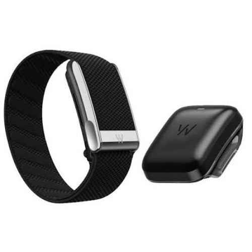 WHOOP Life MG black fitness tracker bundle with SuperKnit Luxe band and wireless PowerPack charger