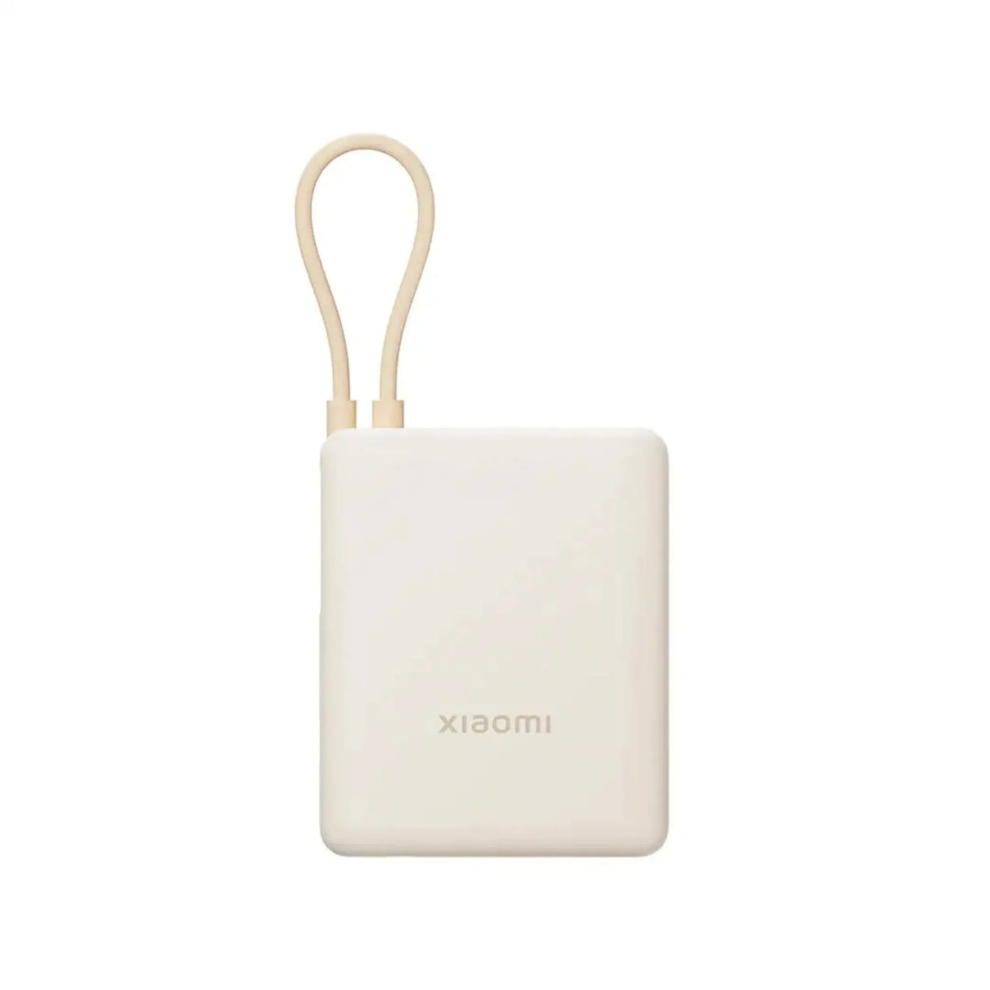 Xiaomi 33W Power Bank 10000mAh with Integrated USB-C Cable in Beige