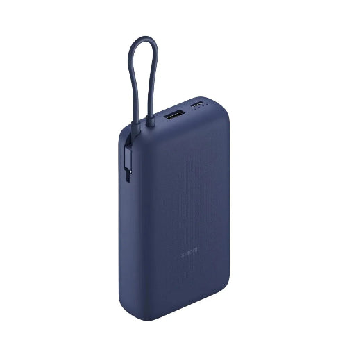 Xiaomi 33W Power Bank 20000mAh blue color with integrated cable and fast charging support