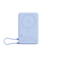 Xiaomi Magnetic Power Bank 10000 with Built-in Stand in Blue showing magnetic charging area, integrated USB-C cable