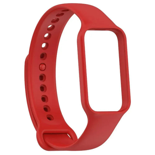 Xiaomi Redmi Smart Band 2 and Mi Band 8 Active red silicone wrist strap