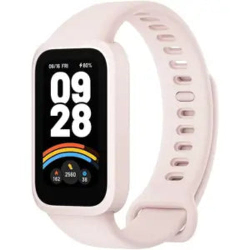 Xiaomi Smart Band 9 Active in pink with 1.47-inch display and lightweight fitness tracker design
