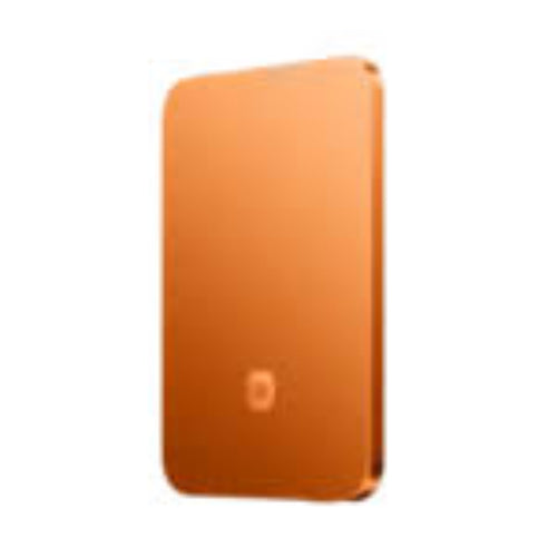 Xiaomi Ultra Thin Magnetic Power Bank 5000 15W in Orange with compact magnetic wireless charging design and Mi logo