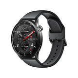 Xiaomi Watch S5 angled view highlighting stainless steel frame and premium smartwatch design.