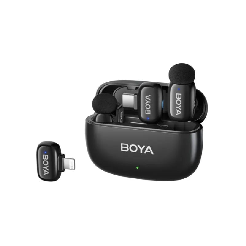 BOYA mini 12 2-Person Wireless Microphone with Lightning & USB-C